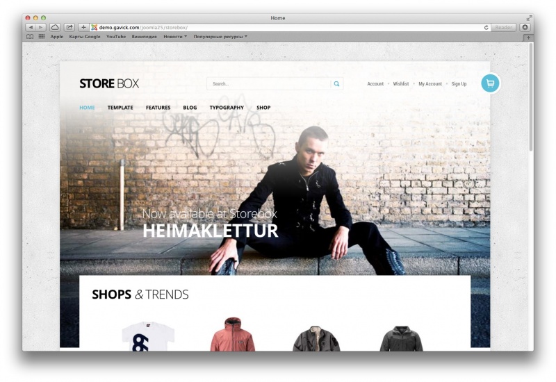 GK StoreBox - шаблон для интернет-магазин одежды